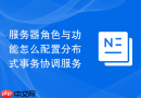 服务器角色与功能怎么配置分布式事务协调服务