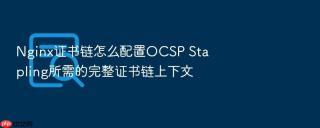 nginx证书链怎么配置ocsp stapling所需的完整证书链上下文