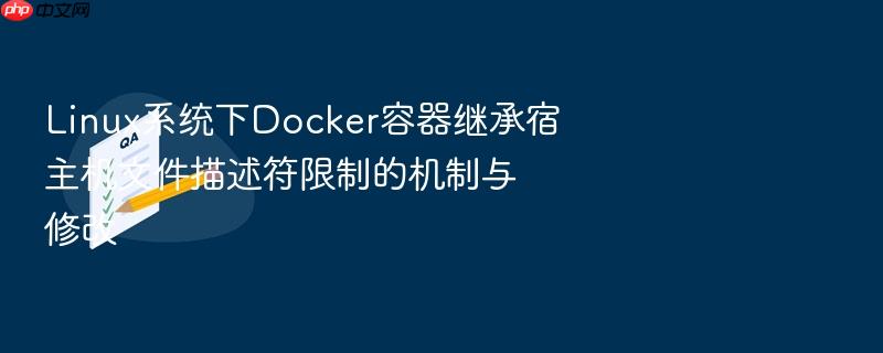 linux系统下docker容器继承宿主机文件描述符限制的机制与修改