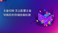 主备切换 怎么配置主备切换后的存储挂载检测