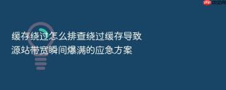 缓存绕过怎么排查绕过缓存导致源站带宽瞬间爆满的应急方案