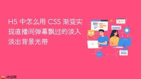 h5 中怎么用 css 渐变实现直播间弹幕飘过的淡入淡出背景光带