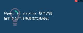 nginx `ssl_stapling` 指令详细解析与生产环境最佳实践模板