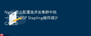 nginx怎么配置高并发集群中统一分发ocsp stapling缓存减少ca压力