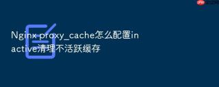nginx proxy_cache怎么配置inactive清理不活跃缓存