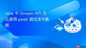 java 中 stream api 怎么使用 peek 调试流中数据