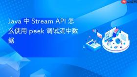 Java 中 Stream API 怎么使用 peek 调试流中数据
