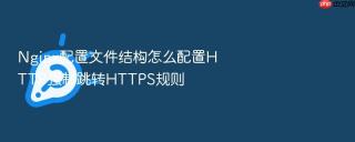 nginx配置文件结构怎么配置http强制跳转https规则