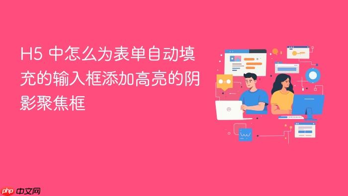 h5 中怎么为表单自动填充的输入框添加高亮的阴影聚焦框