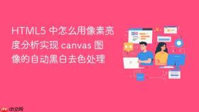 HTML5 中怎么用像素亮度分析实现 canvas 图像的自动黑白去色处理
