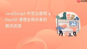 javascript 中怎么使用 afterall 清理全局共享的测试资源