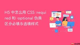 h5 中怎么用 css :required 和 :optional 伪类区分必填与选填样式