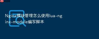 nginx模块管理怎么使用lua-nginx-module编写脚本