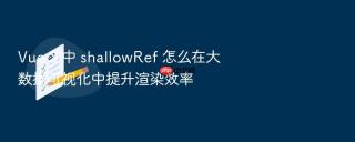 vue 3 中 shallowref 怎么在大数据可视化中提升渲染效率
