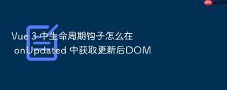 Vue 3 中生命周期钩子怎么在 onUpdated 中获取更新后DOM