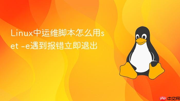 linux中运维脚本怎么用set -e遇到报错立即退出