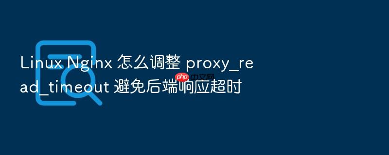linux nginx 怎么调整 proxy_read_timeout 避免后端响应超时