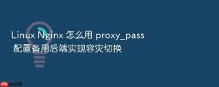 linux nginx 怎么用 proxy_pass 配置备用后端实现容灾切换