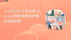 JavaScript 中怎么用 npm ci 加快持续集成环境的依赖安装
