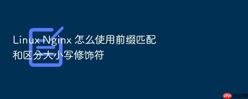linux nginx 怎么使用前缀匹配和区分大小写修饰符