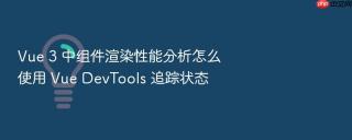 Vue 3 中组件渲染性能分析怎么使用 Vue DevTools 追踪状态