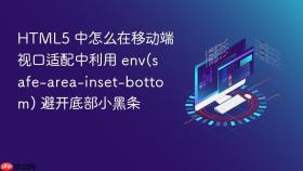 HTML5 中怎么在移动端视口适配中利用 env(safe-area-inset-bottom) 避开底部小黑条