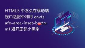 html5 中怎么在移动端视口适配中利用 env(safe-area-inset-bottom) 避开底部小黑条