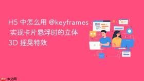 h5 中怎么用 @keyframes 实现卡片悬浮时的立体 3d 摇晃特效