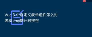 Vue 3 中自定义表单组件怎么封装验证码倒计时按钮
