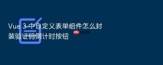 vue 3 中自定义表单组件怎么封装验证码倒计时按钮