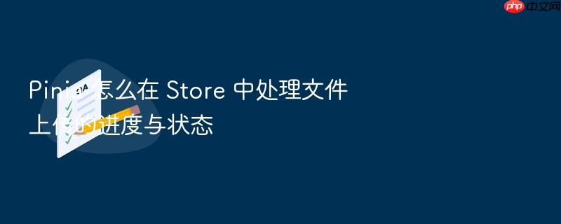 pinia 怎么在 store 中处理文件上传的进度与状态