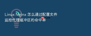Linux Nginx 怎么通过配置文件监控代理缓冲区的命中率