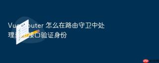 Vue Router 怎么在路由守卫中处理异步接口验证身份