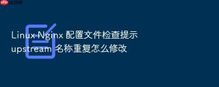 linux nginx 配置文件检查提示 upstream 名称重复怎么修改
