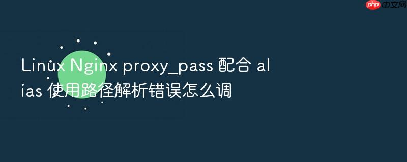 linux nginx proxy_pass 配合 alias 使用路径解析错误怎么调