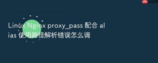 linux nginx proxy_pass 配合 alias 使用路径解析错误怎么调