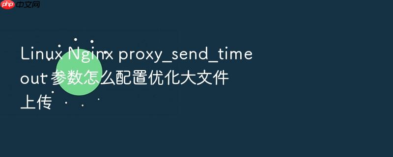 linux nginx proxy_send_timeout 参数怎么配置优化大文件上传