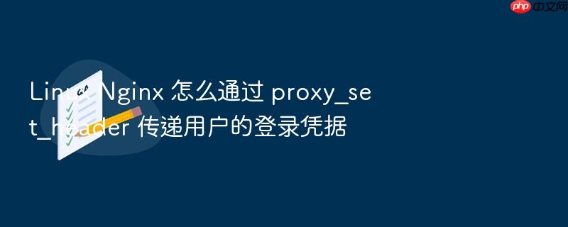 linux nginx 怎么通过 proxy_set_header 传递用户的登录凭据
