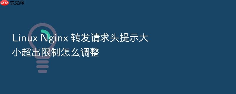 linux nginx 转发请求头提示大小超出限制怎么调整