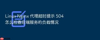 linux nginx 代理超时提示 504 怎么检查后端服务的负载情况