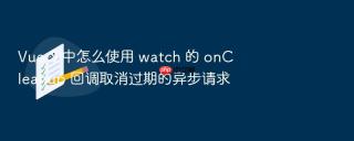 Vue 3 中怎么使用 watch 的 onCleanup 回调取消过期的异步请求