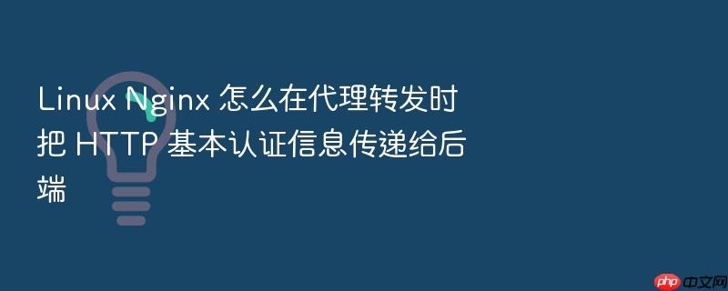 linux nginx 怎么在代理转发时把 http 基本认证信息传递给后端