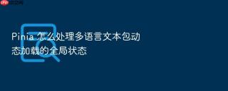 Pinia 怎么处理多语言文本包动态加载的全局状态
