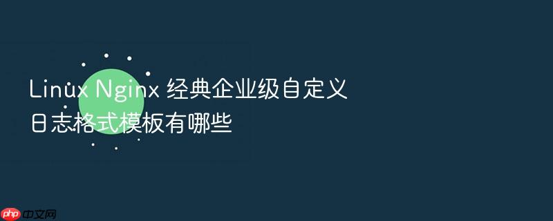linux nginx 经典企业级自定义日志格式模板有哪些