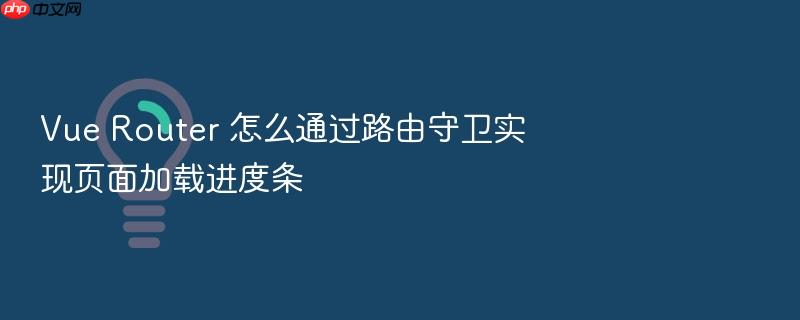 vue router 怎么通过路由守卫实现页面加载进度条