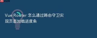 vue router 怎么通过路由守卫实现页面加载进度条