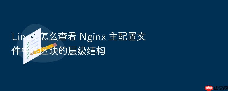 linux 怎么查看 nginx 主配置文件中各区块的层级结构