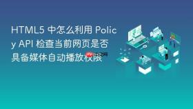 HTML5 中怎么利用 Policy API 检查当前网页是否具备媒体自动播放权限