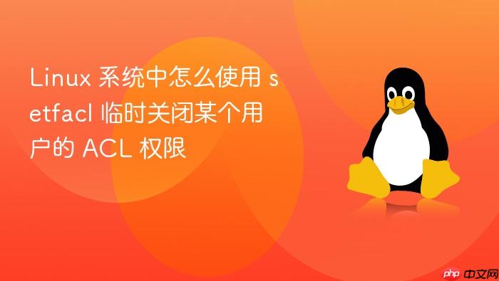 linux 系统中怎么使用 setfacl 临时关闭某个用户的 acl 权限
