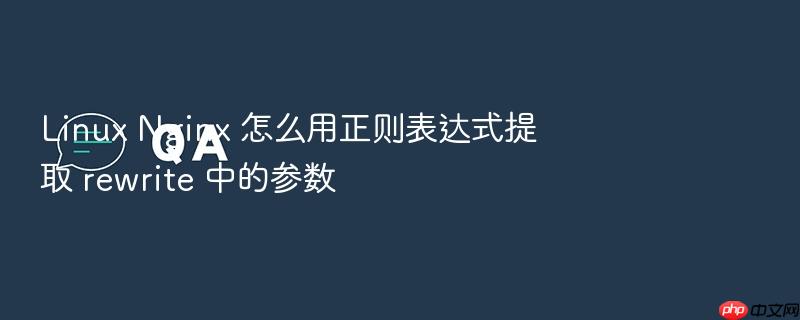 linux nginx 怎么用正则表达式提取 rewrite 中的参数